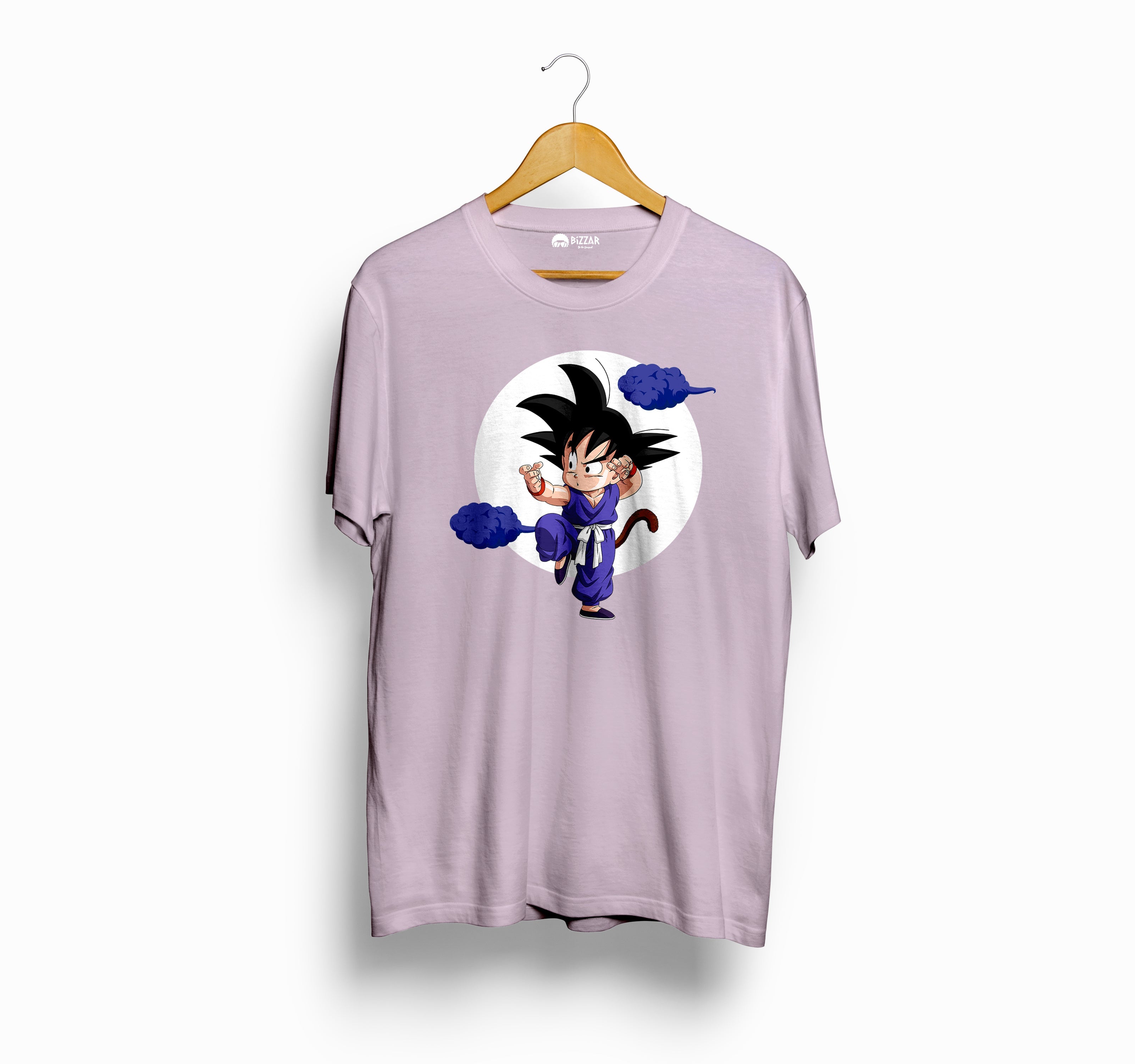 Bizzar's Blue Clouds Junior Goku Baby Pink Color T-Shirt