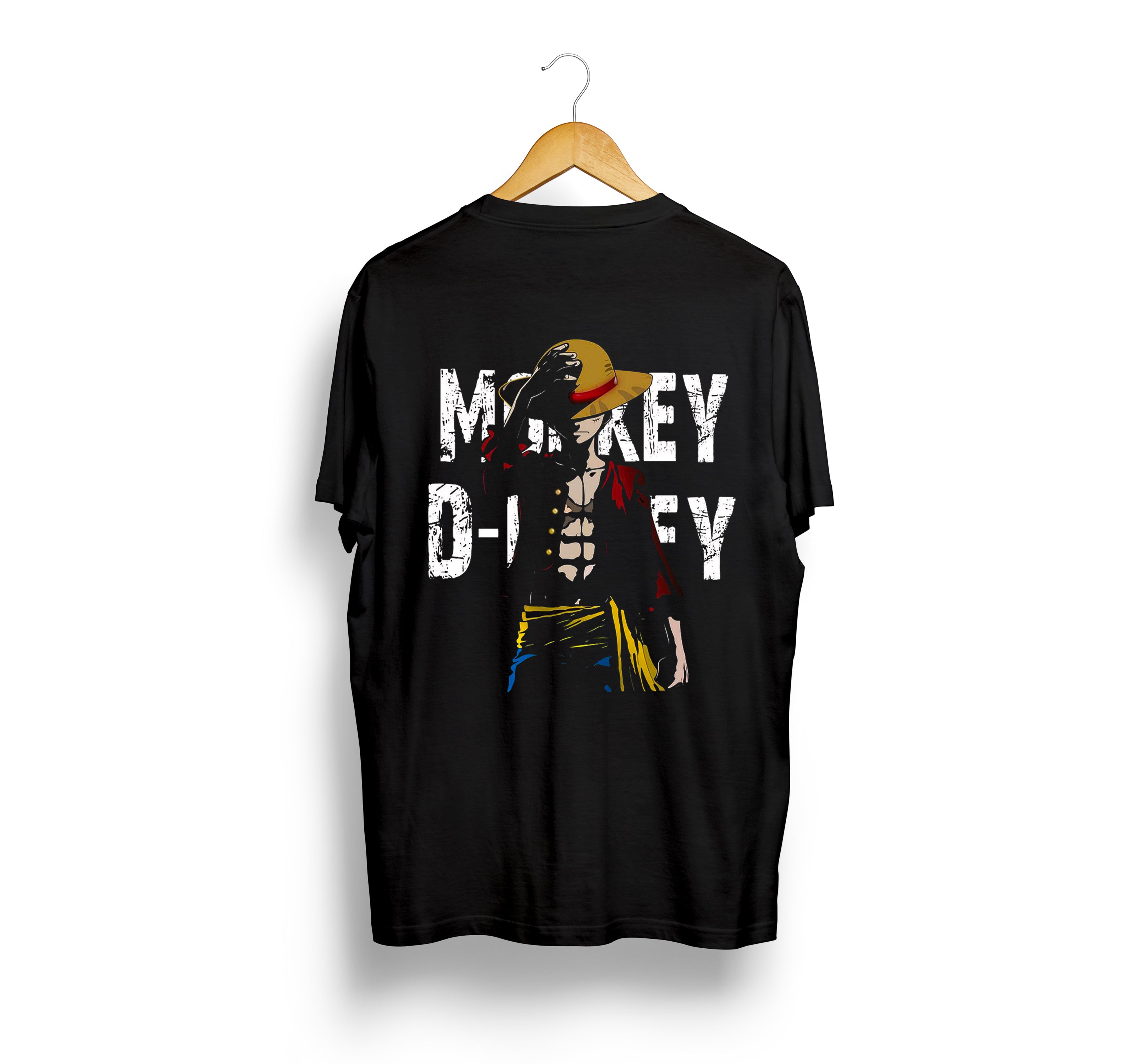 Bizzar's Monkey D. Luffy Oversized Black T-Shirt
