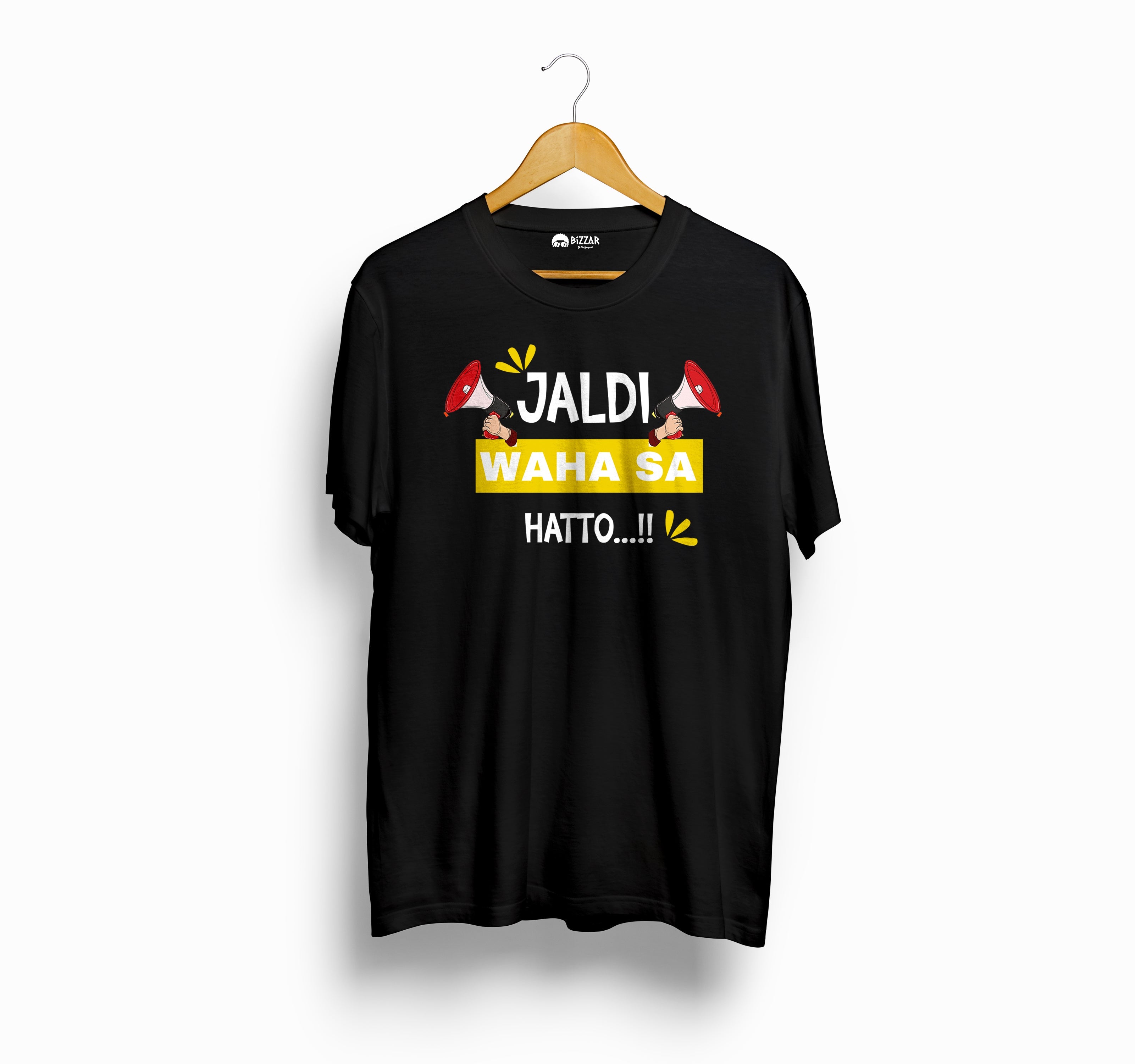 Bizzar's Jaldi Waha se Hatto Black T-Shirt