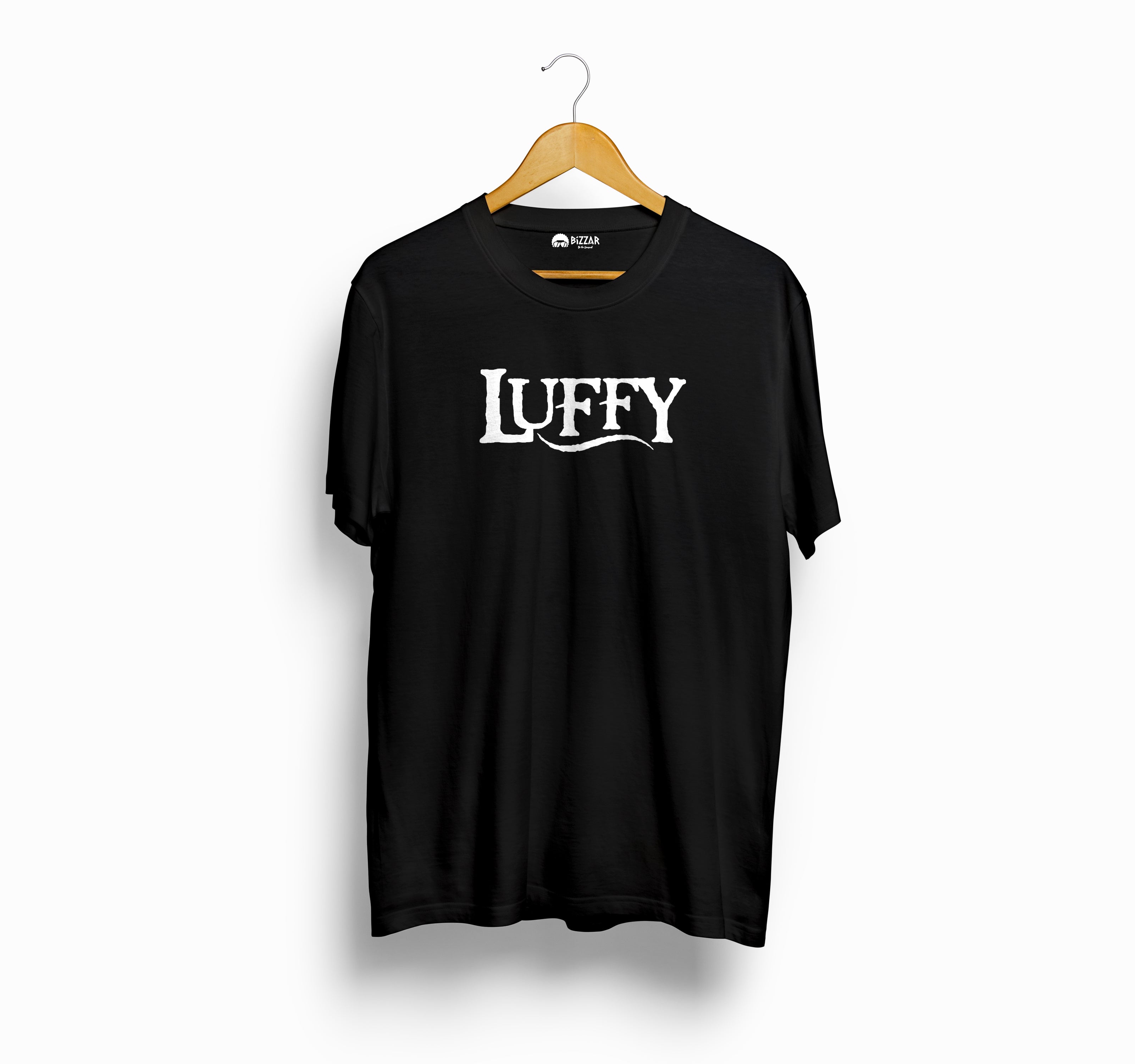 Bizzar's Monkey D. Luffy Graphic Oversized Black Color T-Shirt