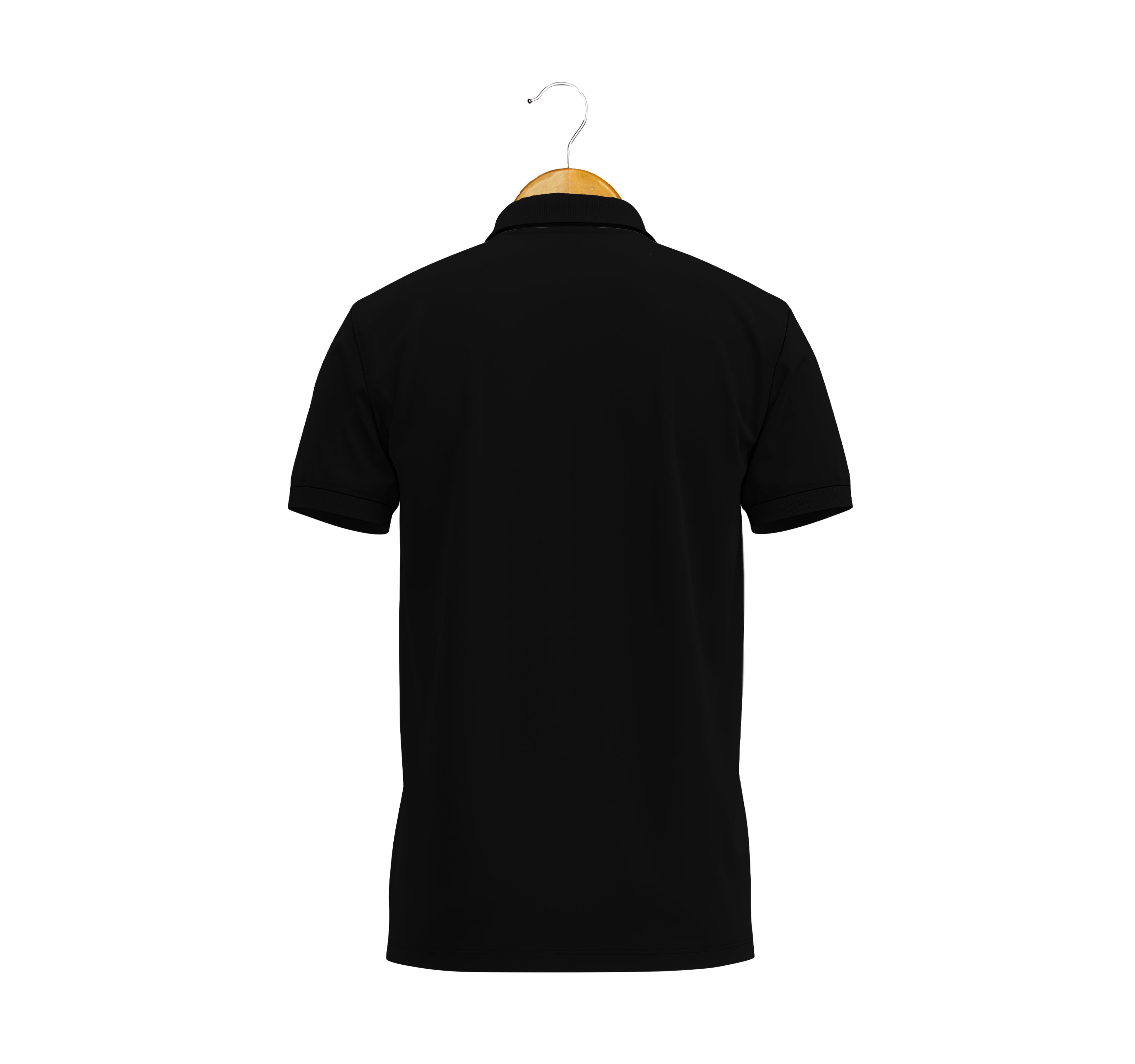 Polo Half Sleeve Black T-Shirt Back