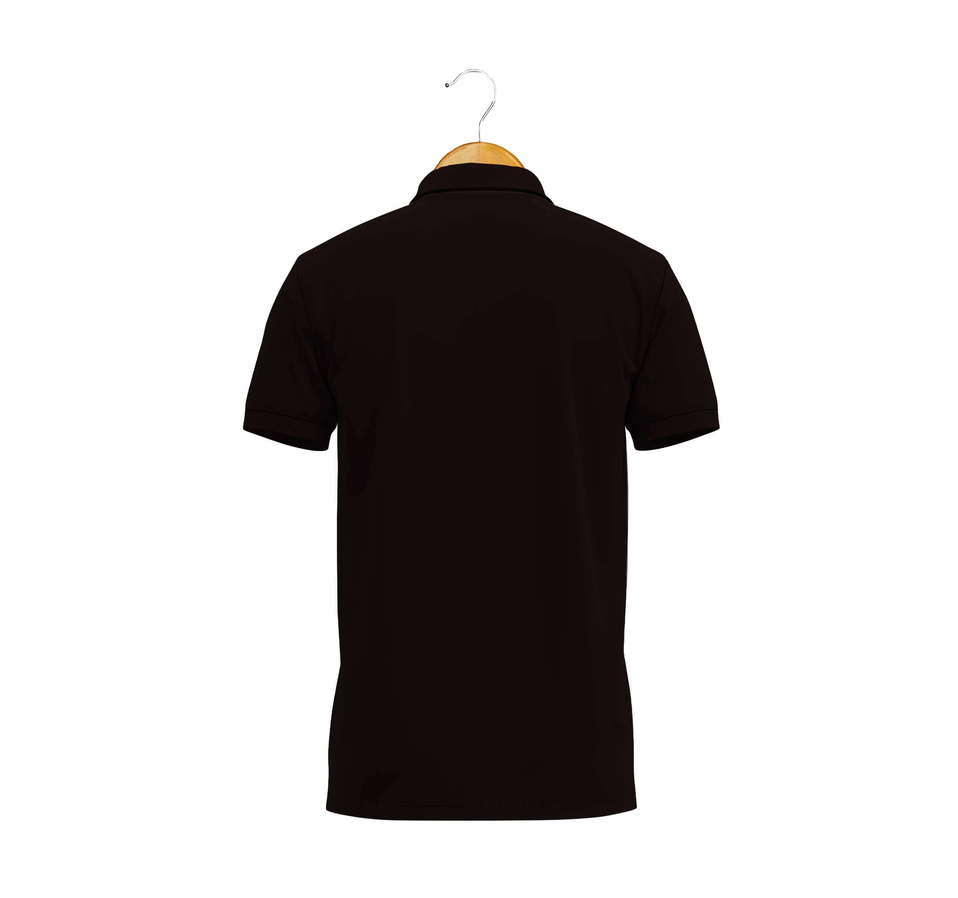 Polo Half Sleeve Coffee Brown T-Shirt Back