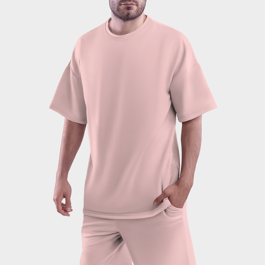 Bizzar's Light Pink Oversized T-Shirt