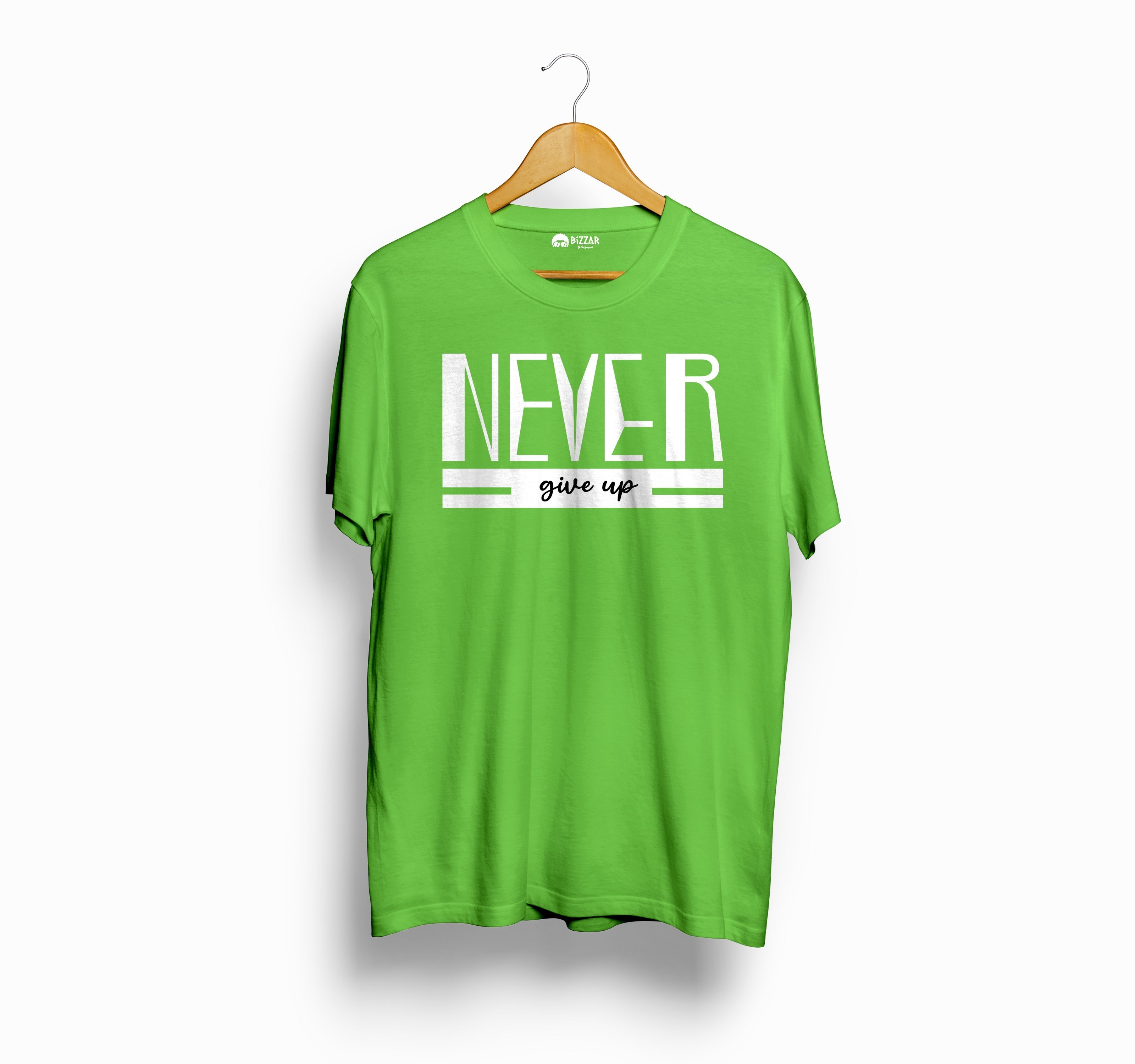 Bizzar's Never Give UP Liril Green T-Shirt