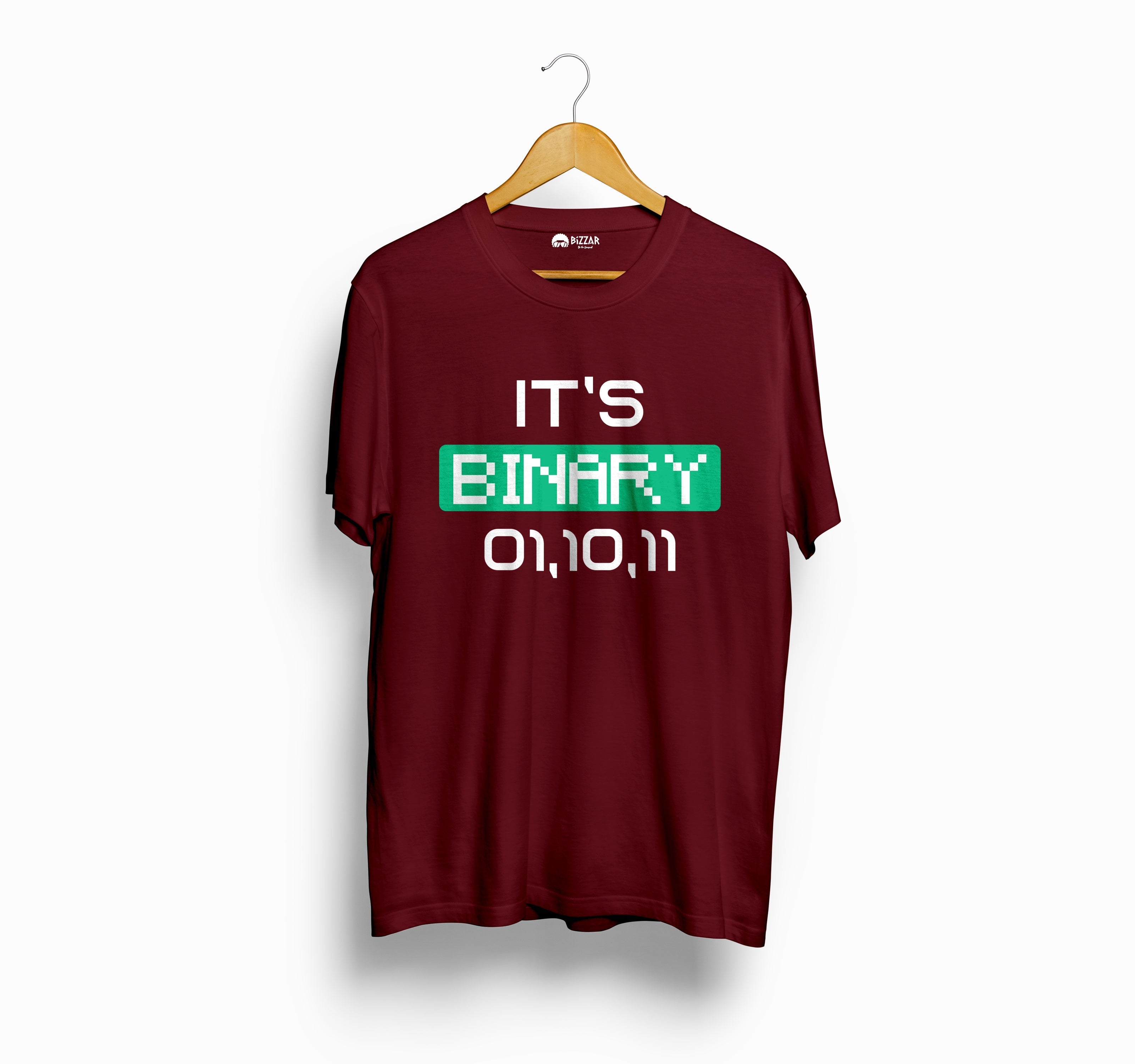 Bizzar Binary Maroon T-shirt