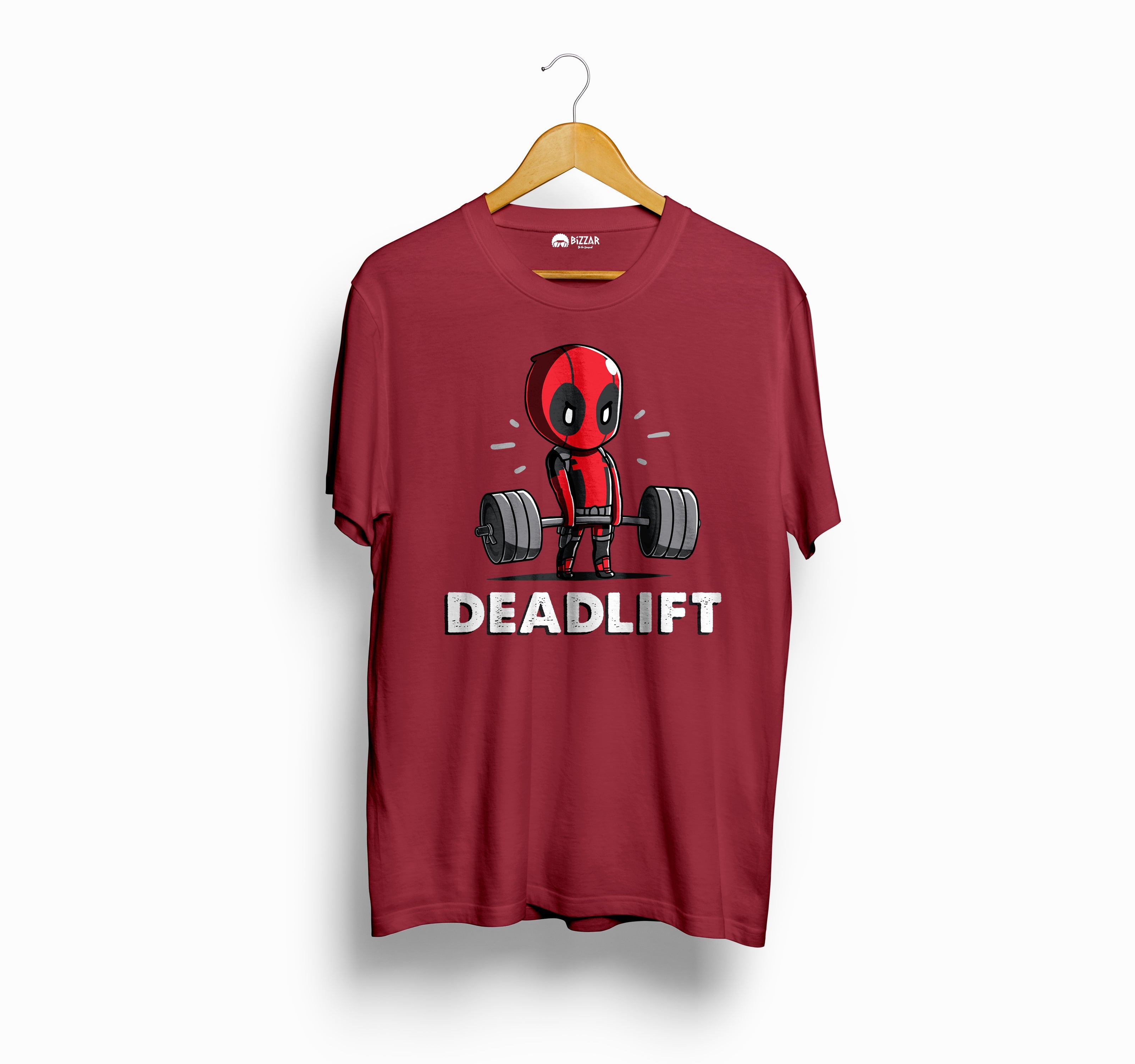 Bizzar's Deadlift Maroon T-Shirt