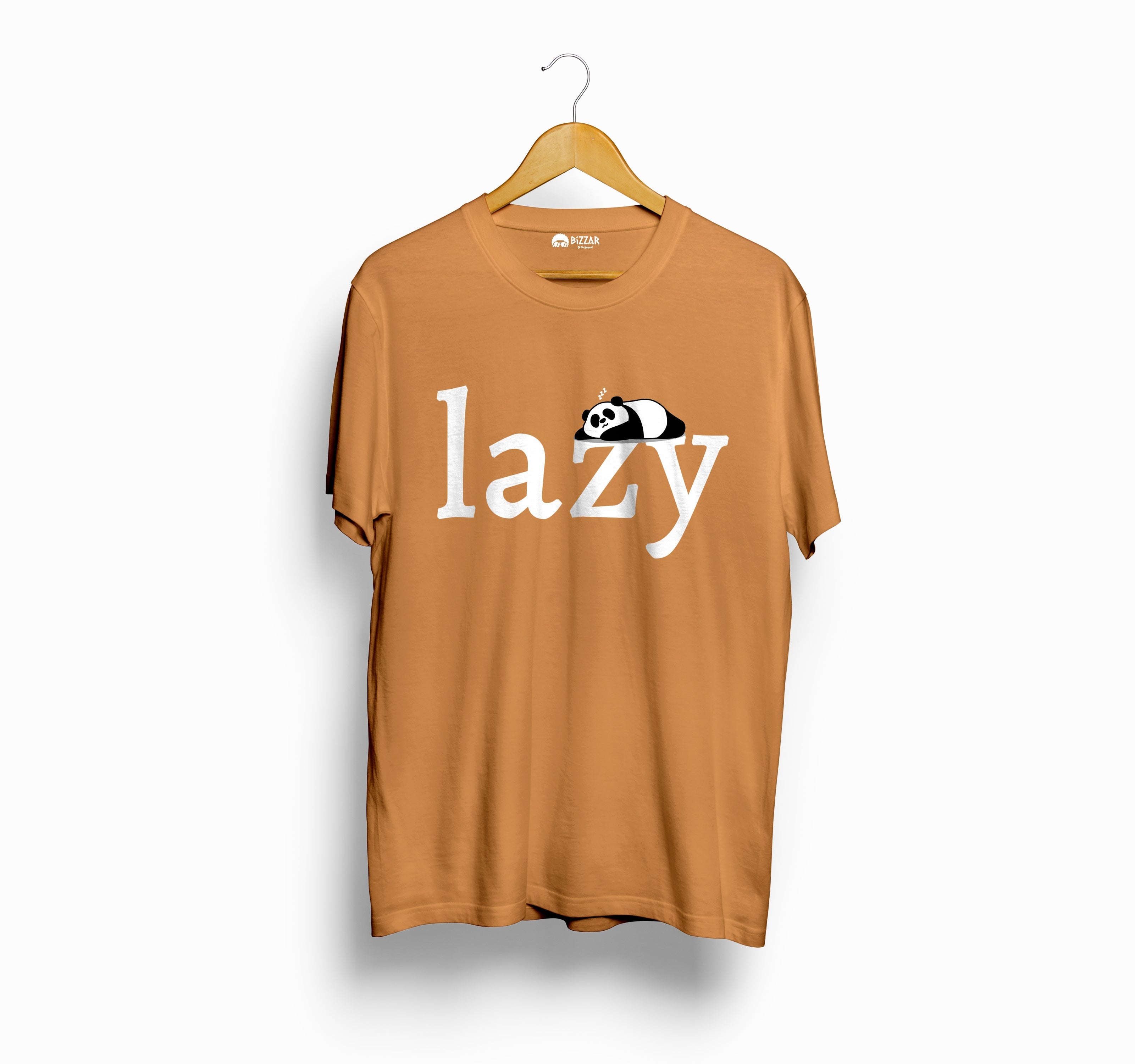 Bizzar Lazy Panda Mustard Yellow T-Shirt