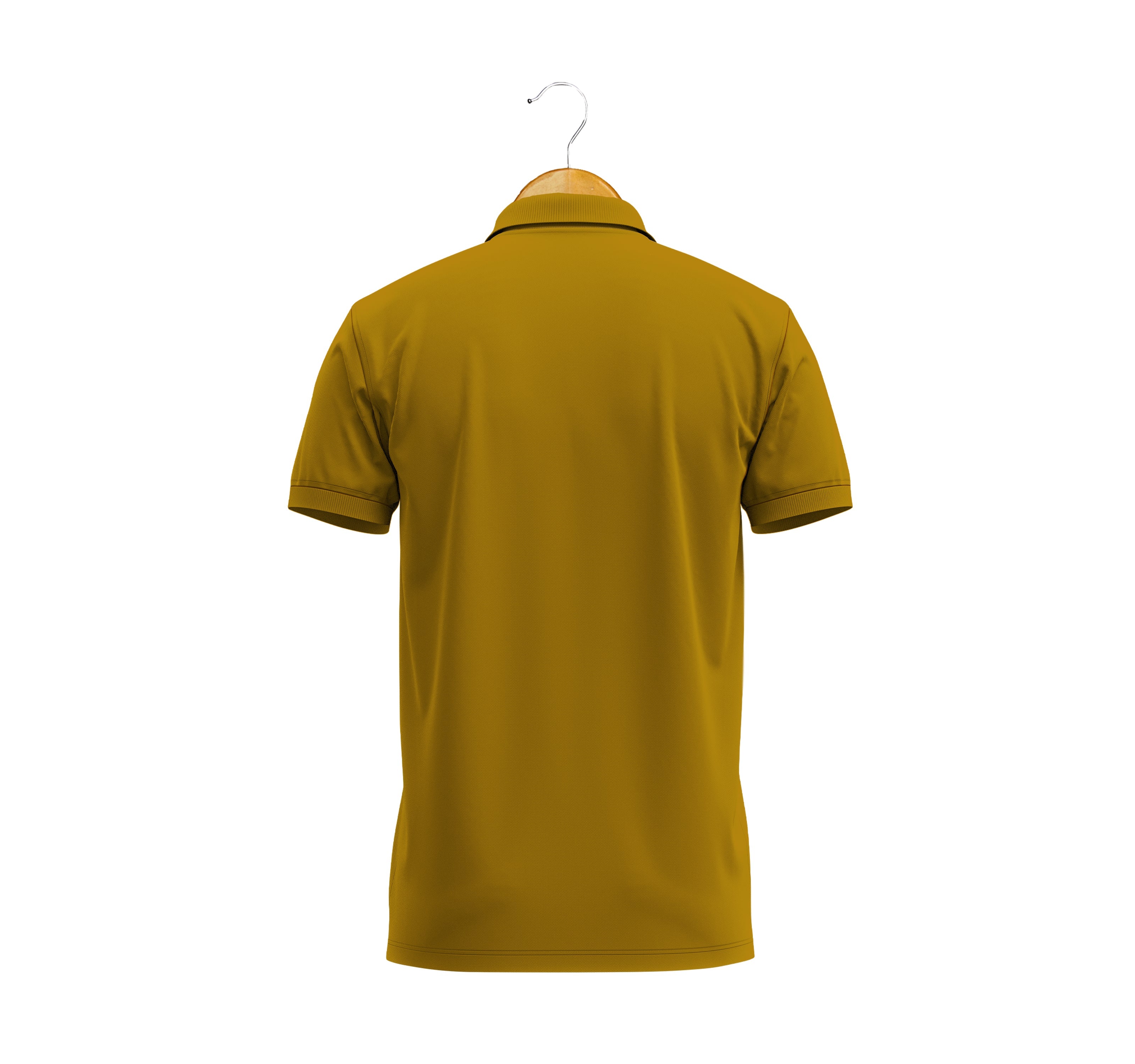 Polo Half Sleeve Mustard Yellow T-Shirt Back