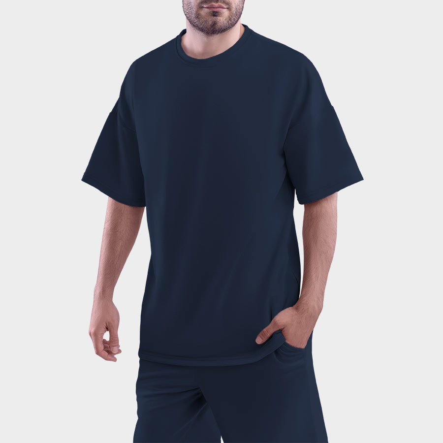 Bizzar's Navy Blue Oversized T-Shirt