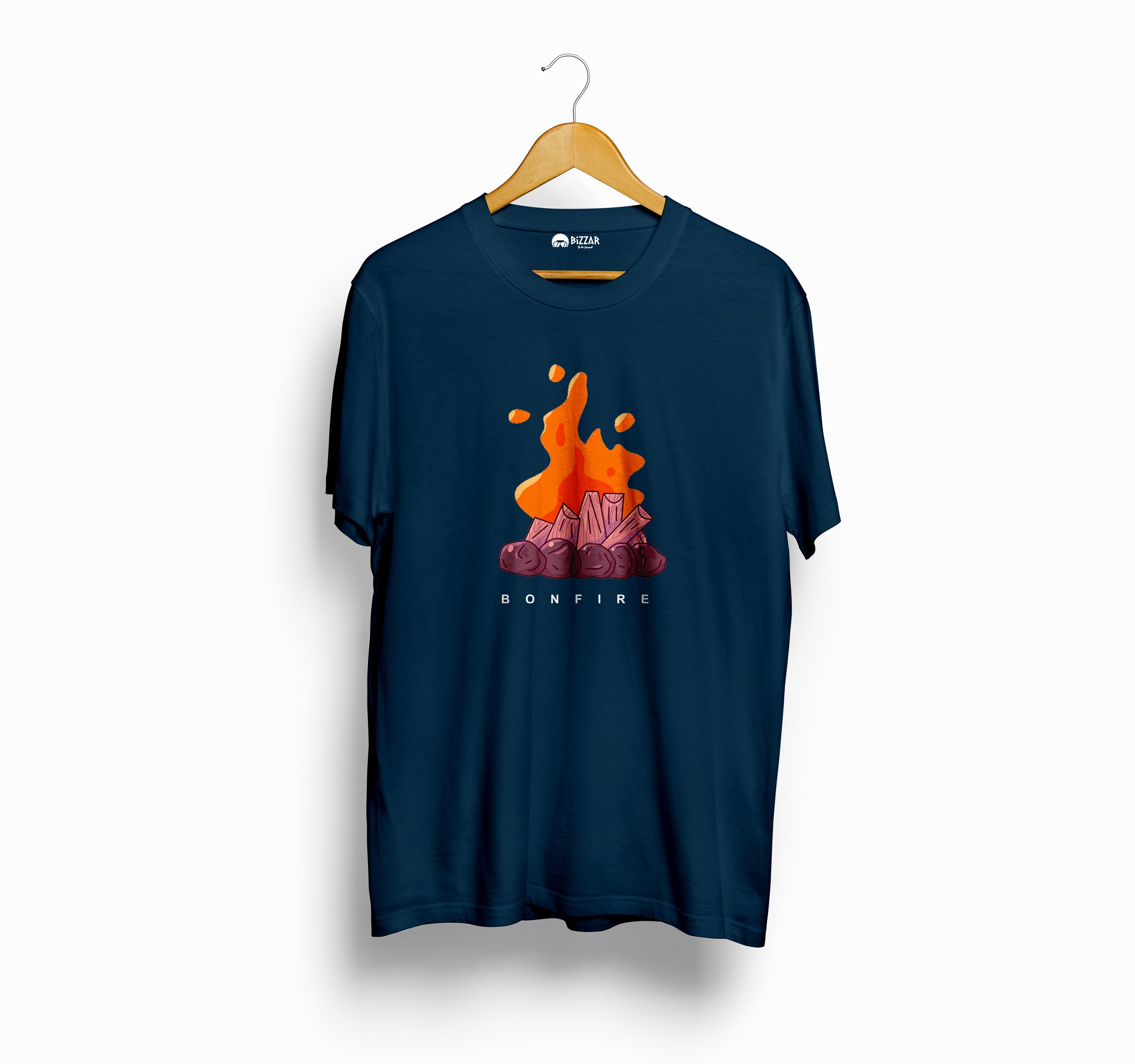 Bizzar's Bonfire Navy Blue T-Shirt
