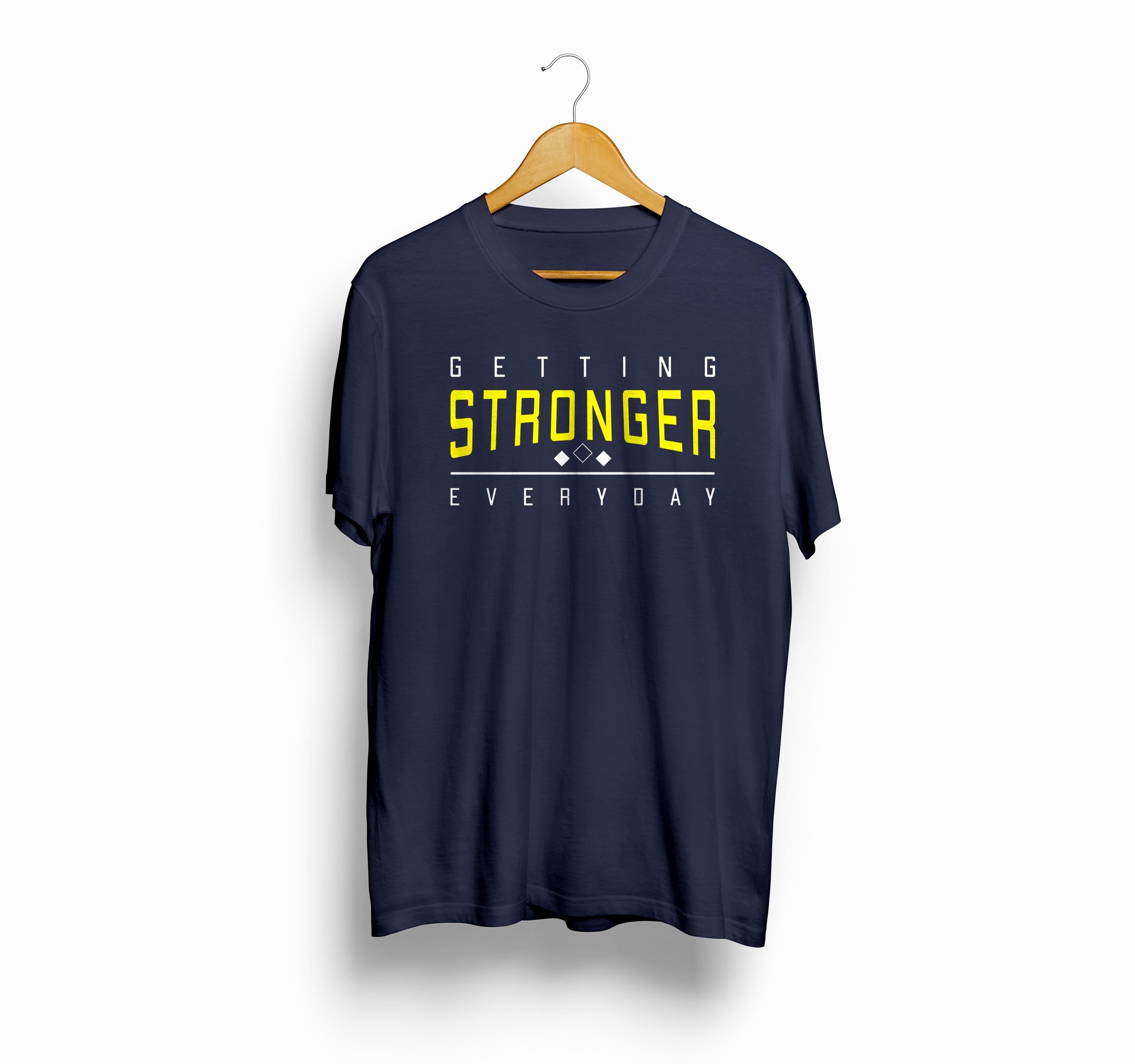 Bizzar's Getting Stronger Navy Blue T-Shirt
