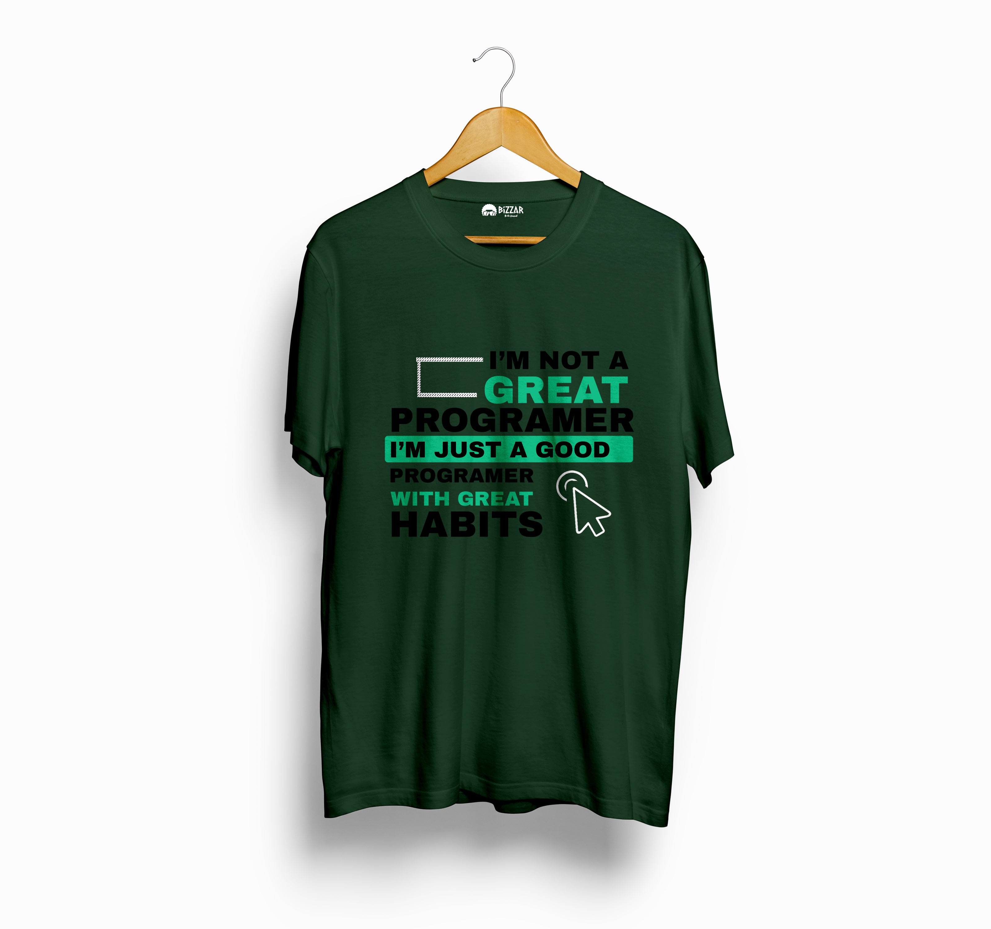 Bizzar Great Programer Olive Green T-shirt