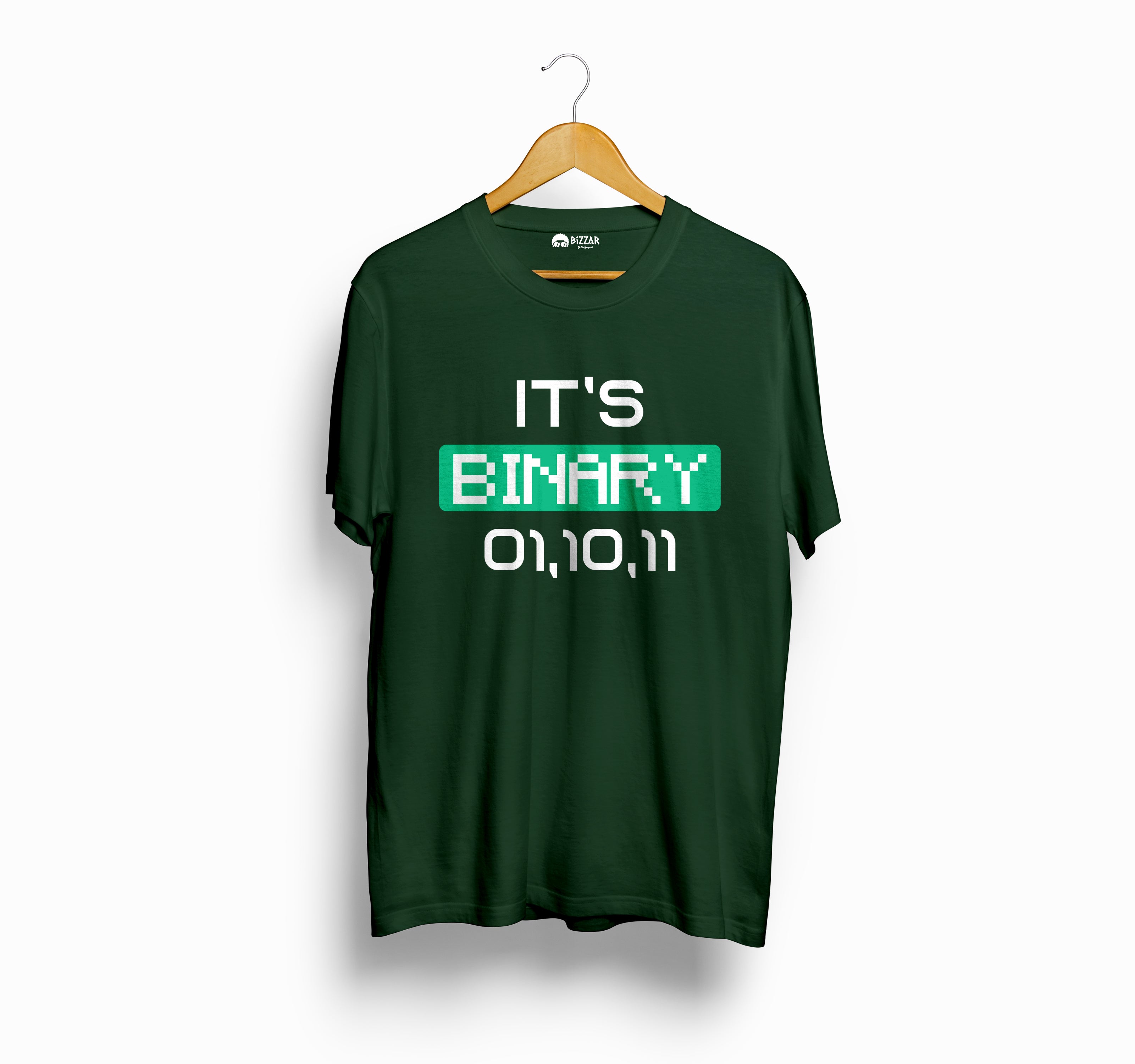Bizzar Binary Olive Green T-shirt