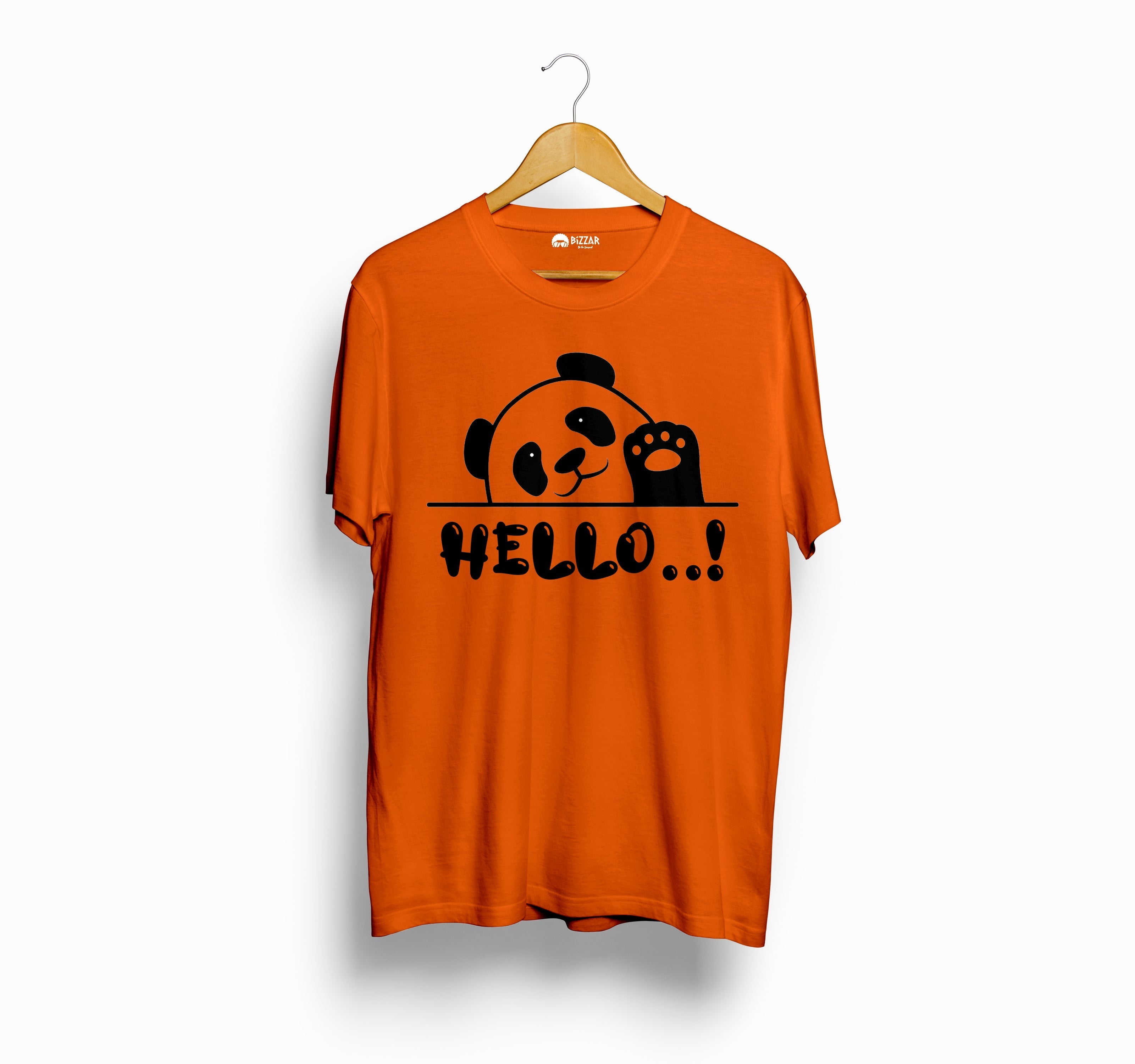 Bizzar Hello Panda Orange T-Shirt