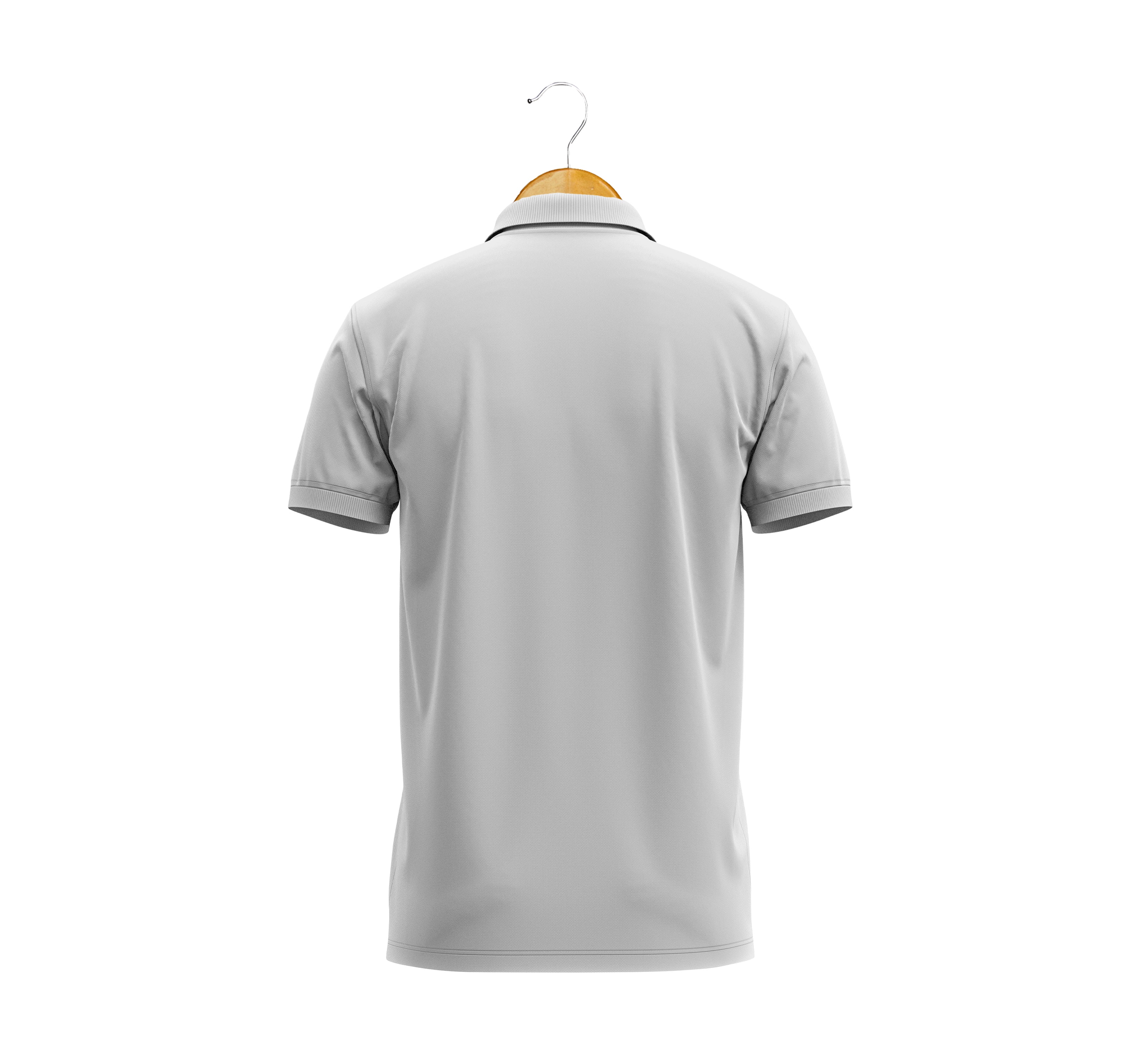 Polo Half Sleeve White T-Shirt Back