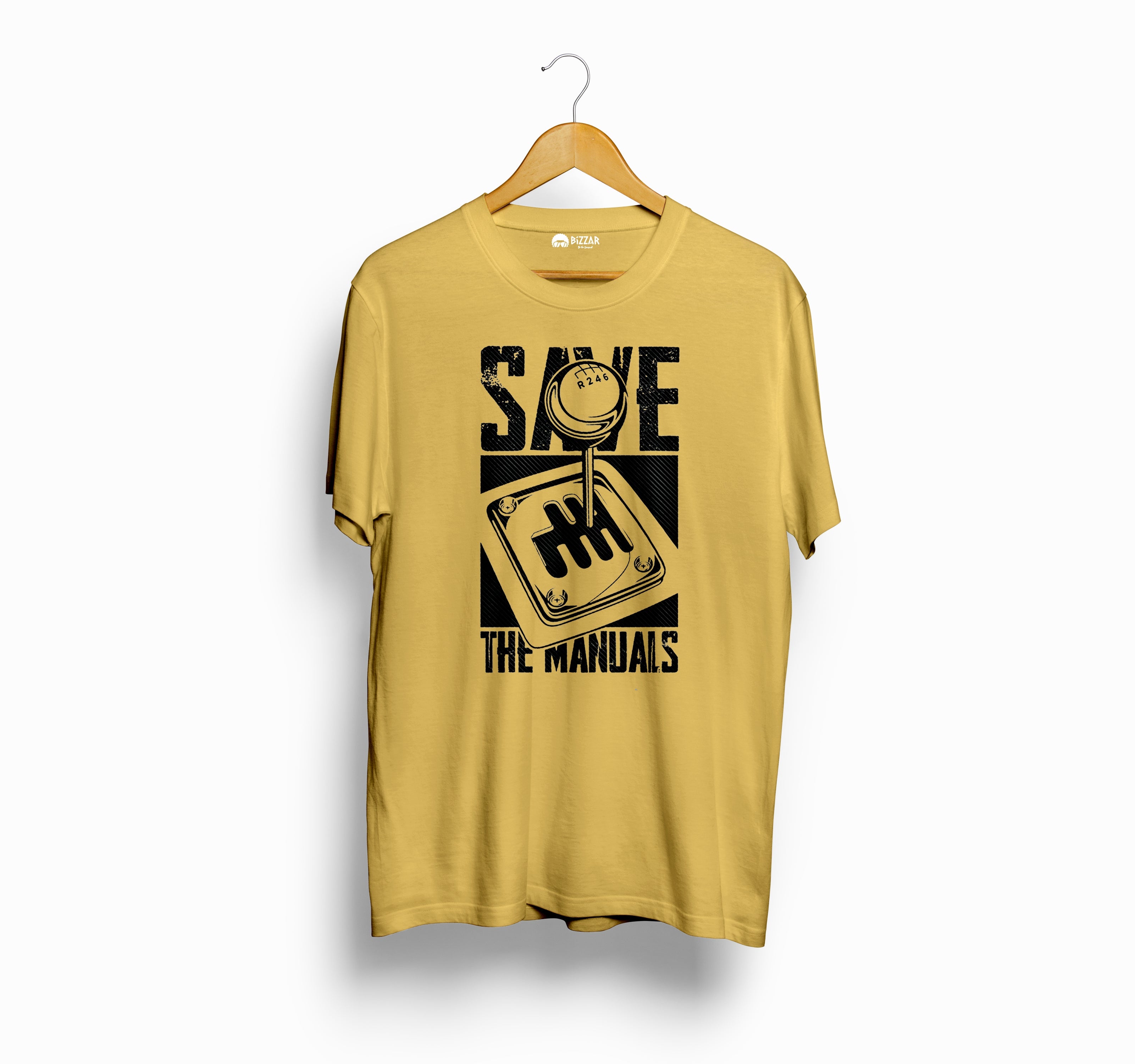 Bizzar's Save the Manuals Yellow T-Shirt